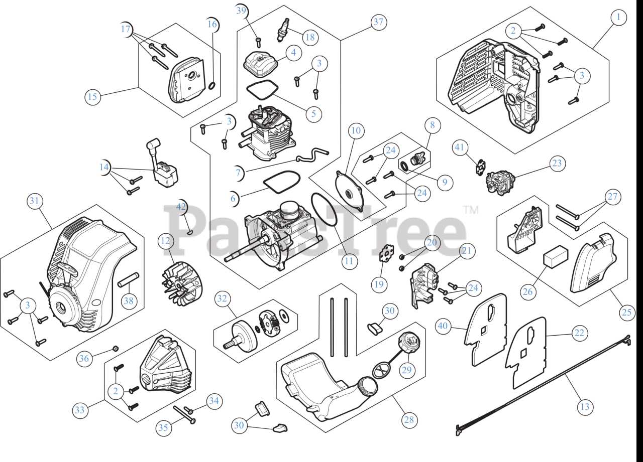 troy bilt trimmer parts diagram