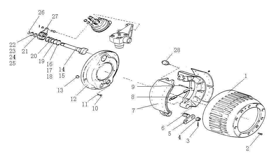 truck brake parts diagram