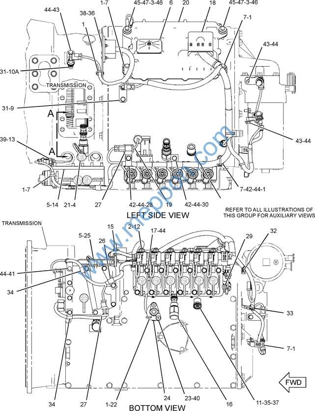 truck transmission parts diagram