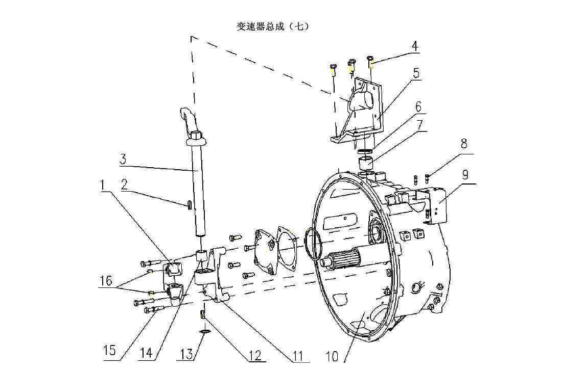 truck transmission parts diagram