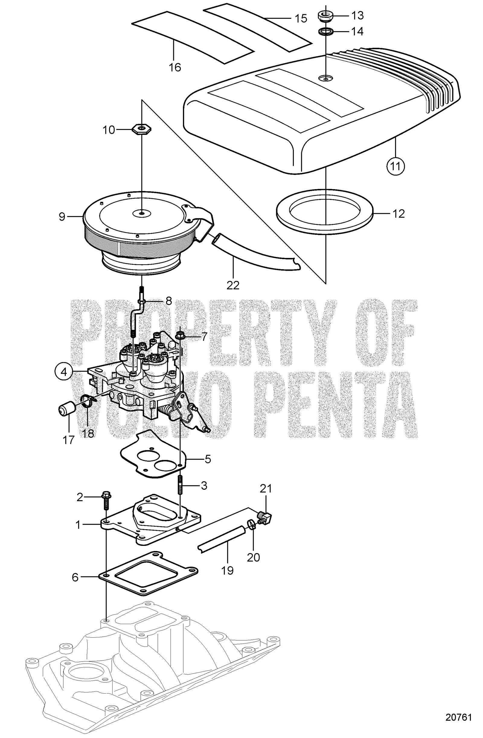 volvo penta 5.7 gi parts diagram