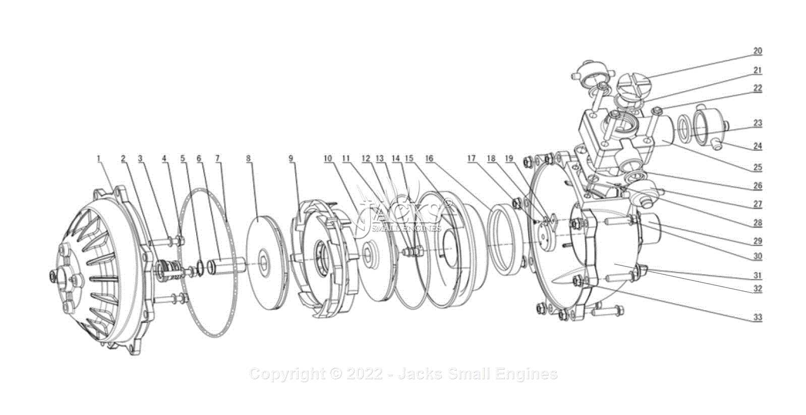 water pump parts diagram