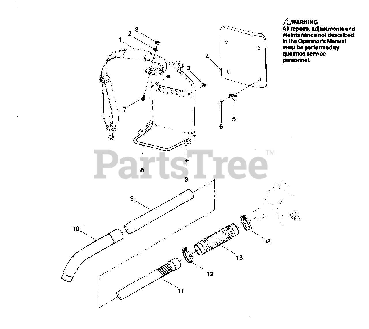 weed eater blower parts diagram