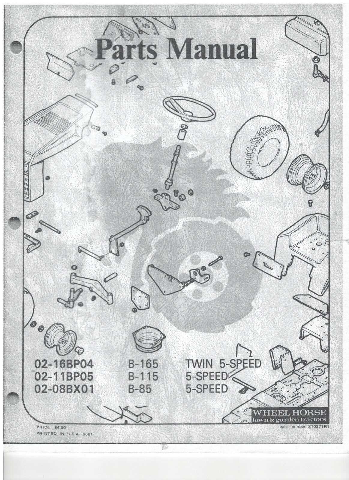 wheel horse 520h parts diagram