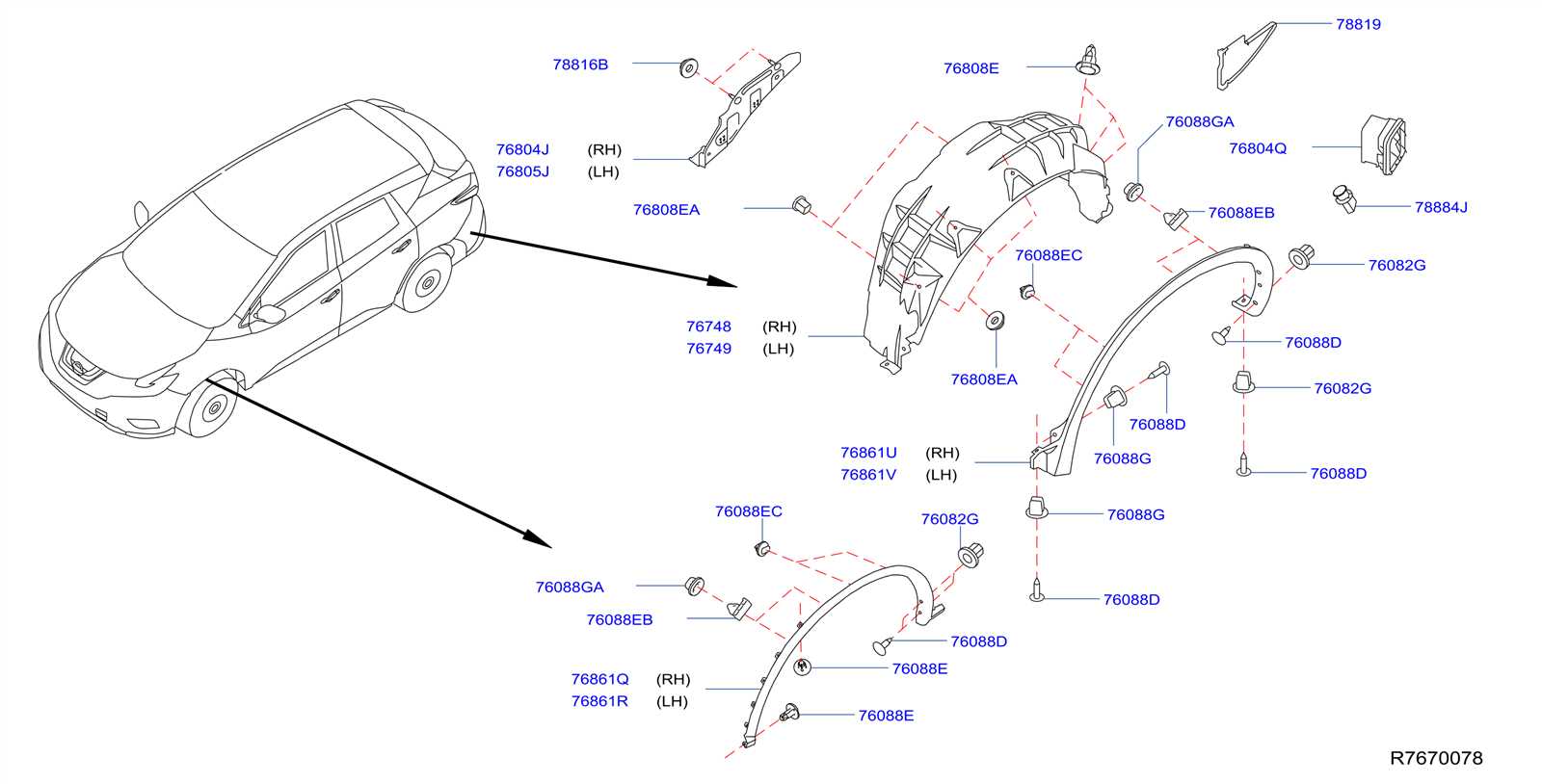 wheel well parts diagram