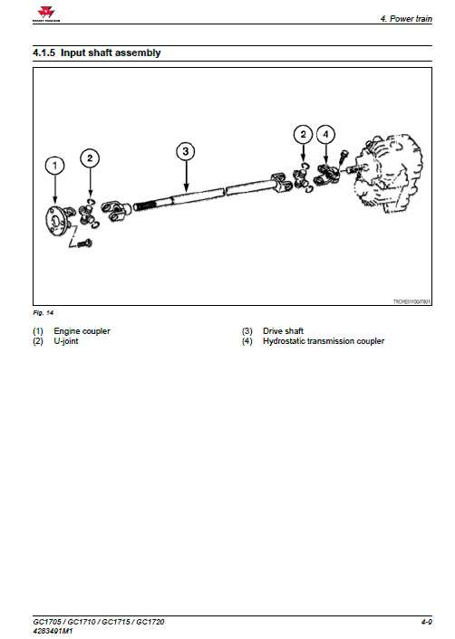 massey ferguson gc1710 parts diagram