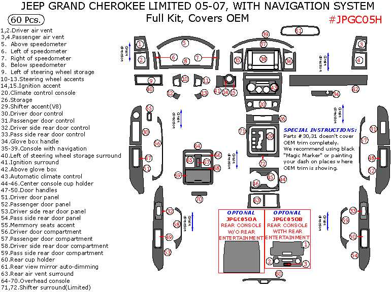 2005 jeep grand cherokee parts diagram