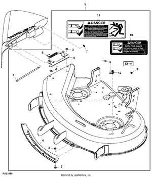 john deere x300 42 inch mower deck parts diagram