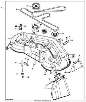 john deere l130 deck parts diagram