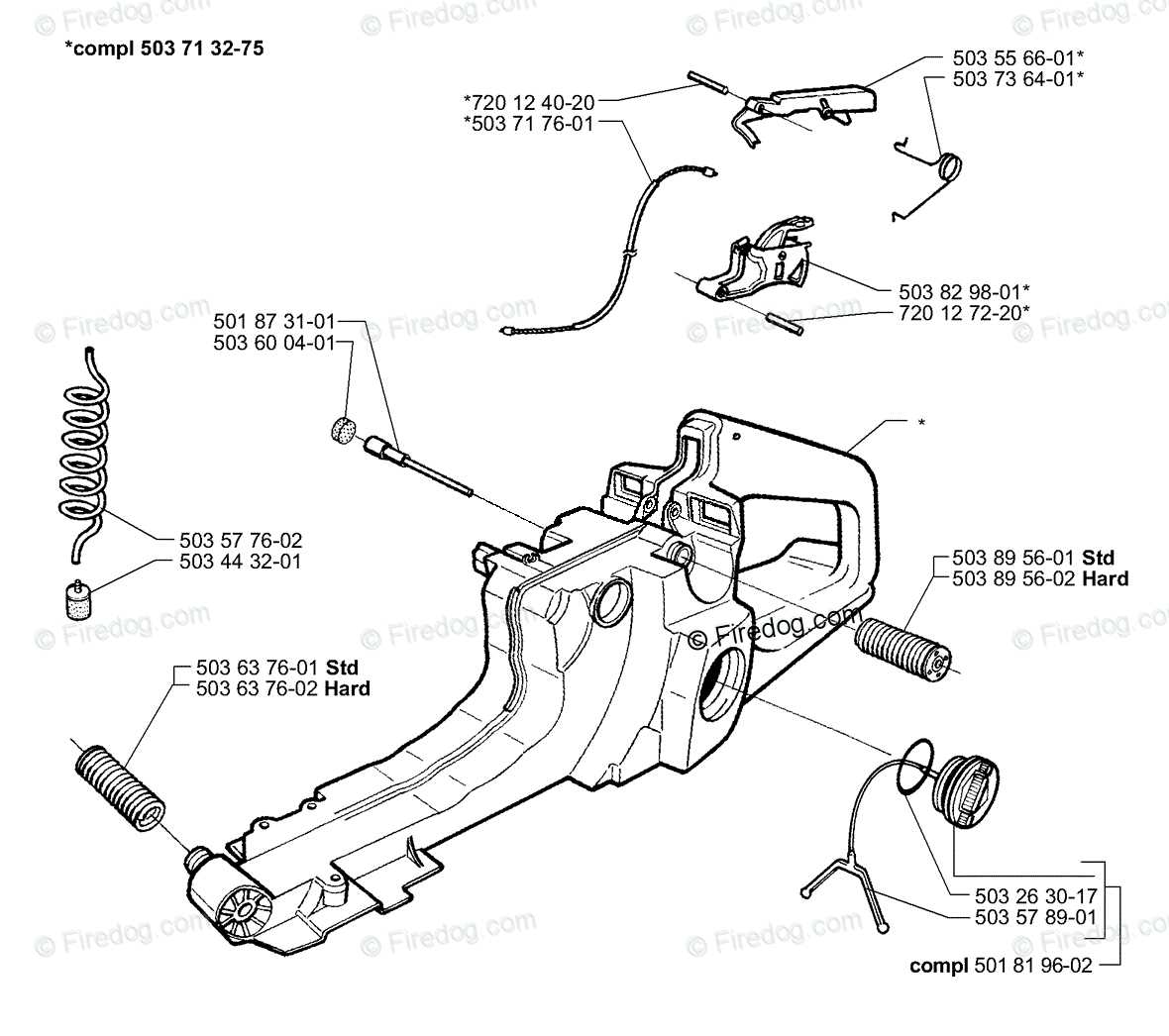 husqvarna 365 chainsaw parts diagram