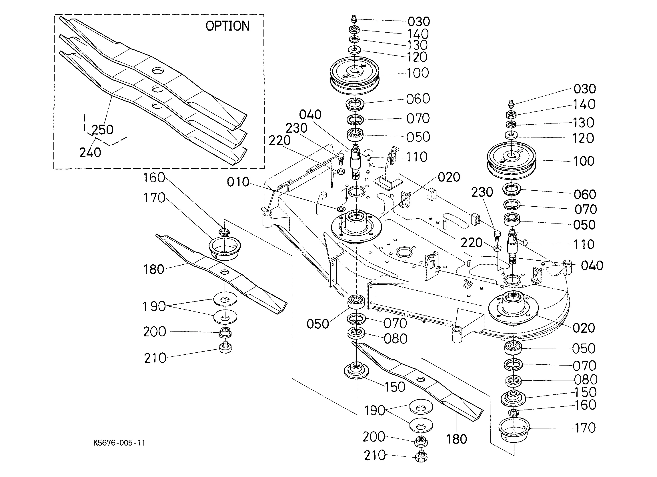 kubota zd323 mower deck parts diagram