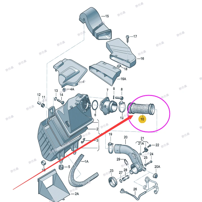 audi a6 parts diagram