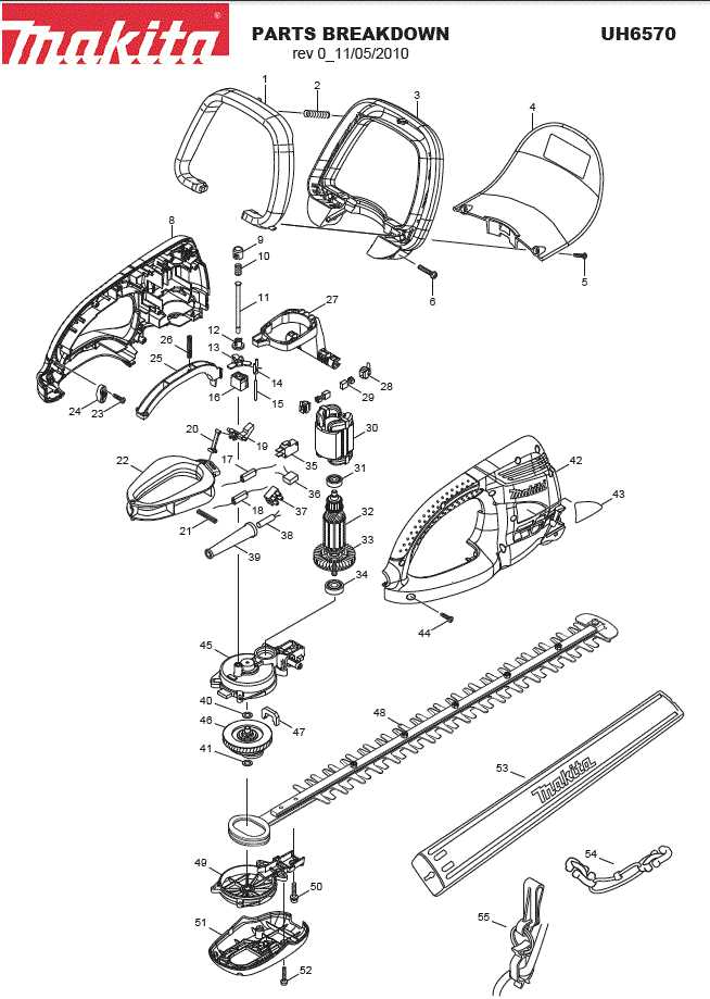 craftsman hedge trimmer parts diagram