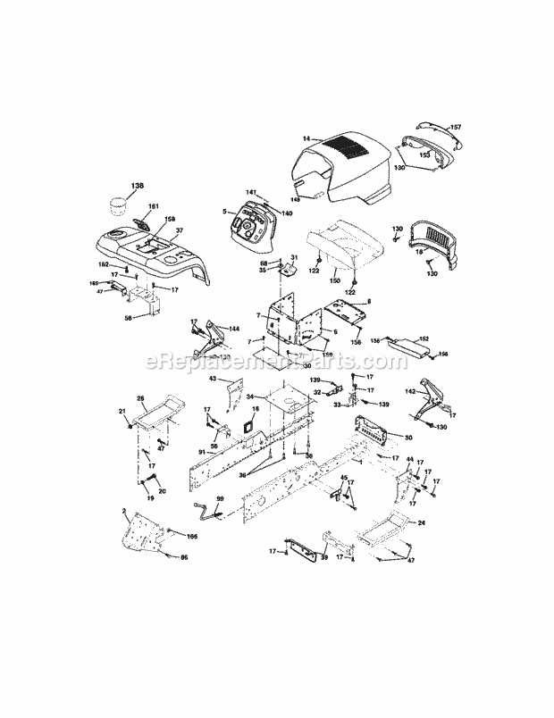 craftsman gt5000 48 deck parts diagram