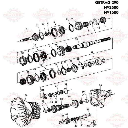 hm290 transmission parts diagram