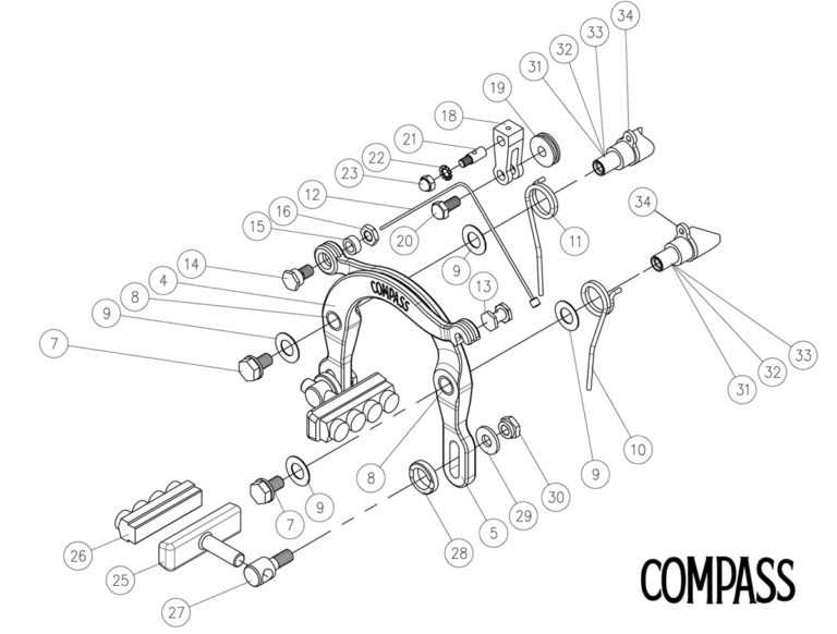 bike brake parts diagram