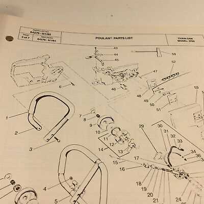 poulan 3.5 hp electric chainsaw parts diagram