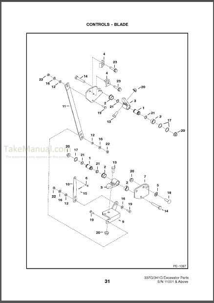 bobcat excavator parts diagram