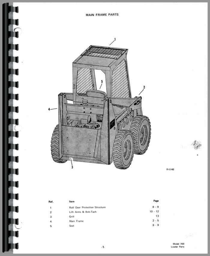 bobcat skid steer parts diagram