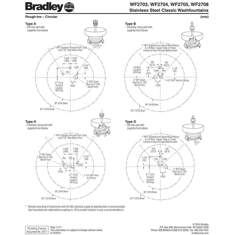 bradley wash fountain parts diagram