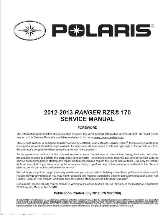 2013 polaris ranger 800 parts diagram