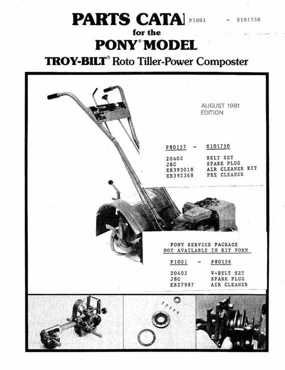 troy bilt rototiller parts diagram