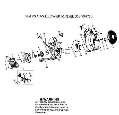 leaf blower parts diagram