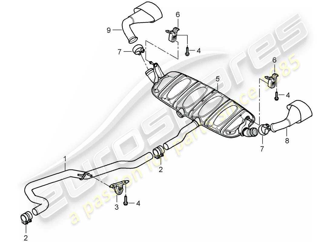 parts of an exhaust system diagram