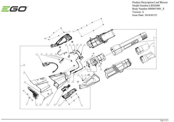 leaf blower parts diagram