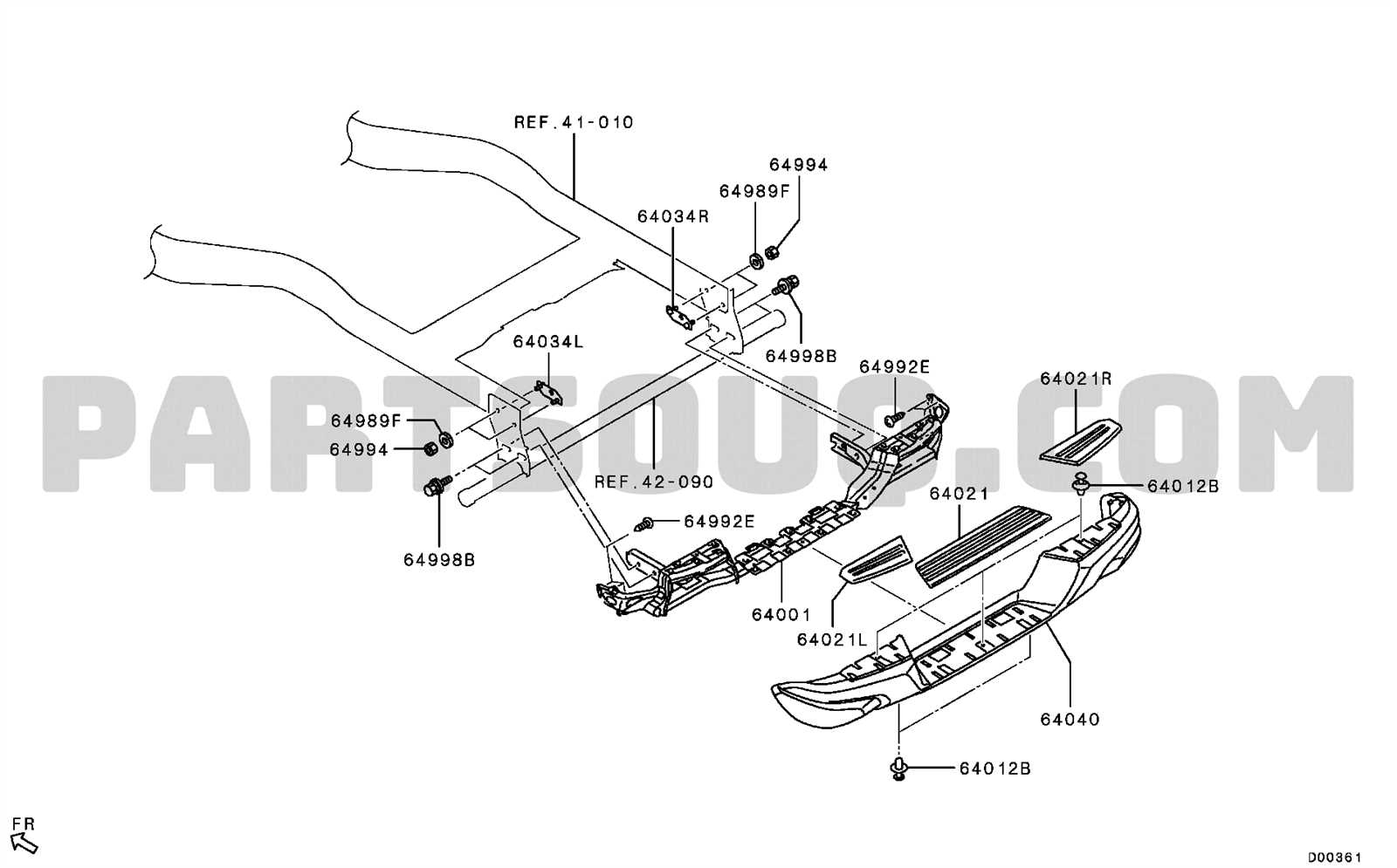 2017 toyota tacoma rear bumper parts diagram