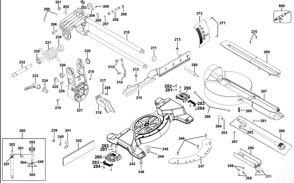 dewalt dws716 parts diagram