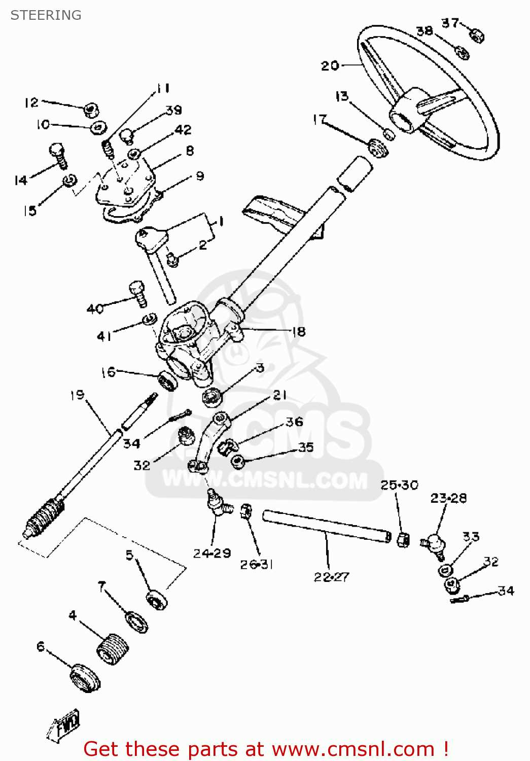 car steering parts diagram