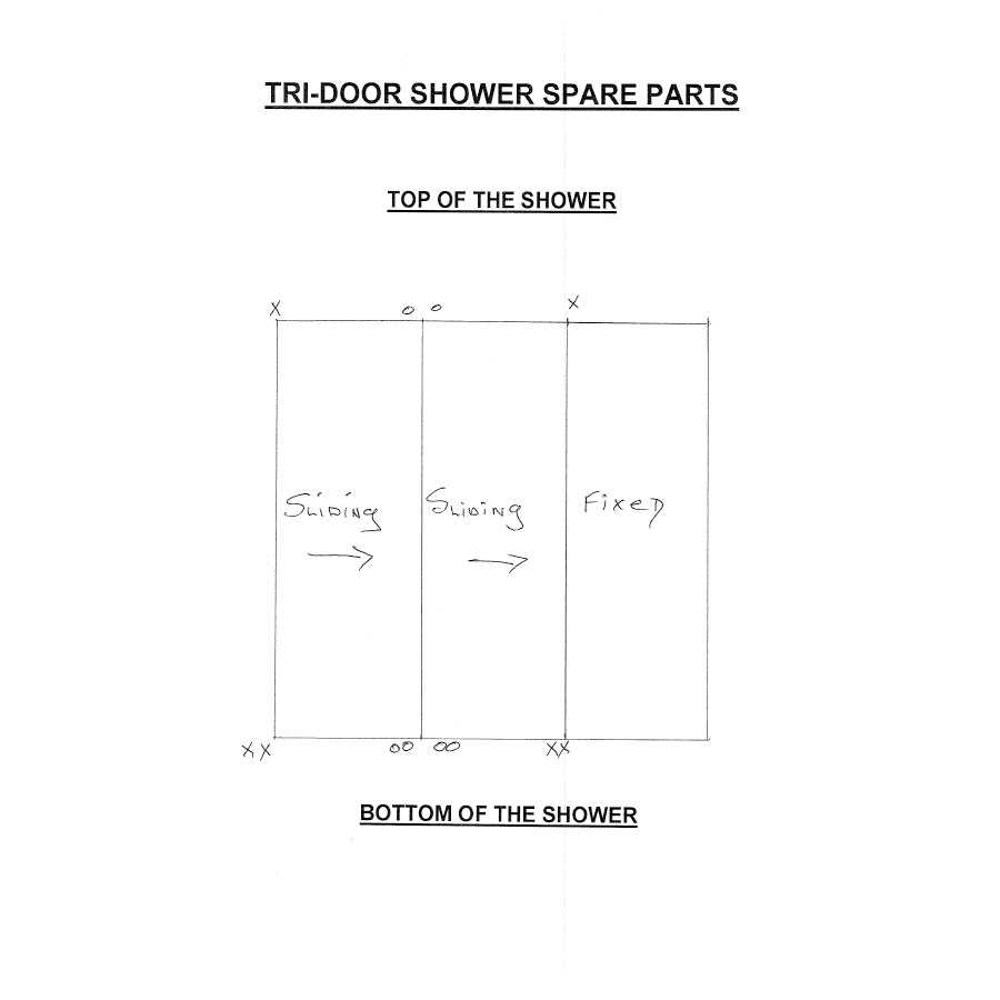 framed shower door parts diagram