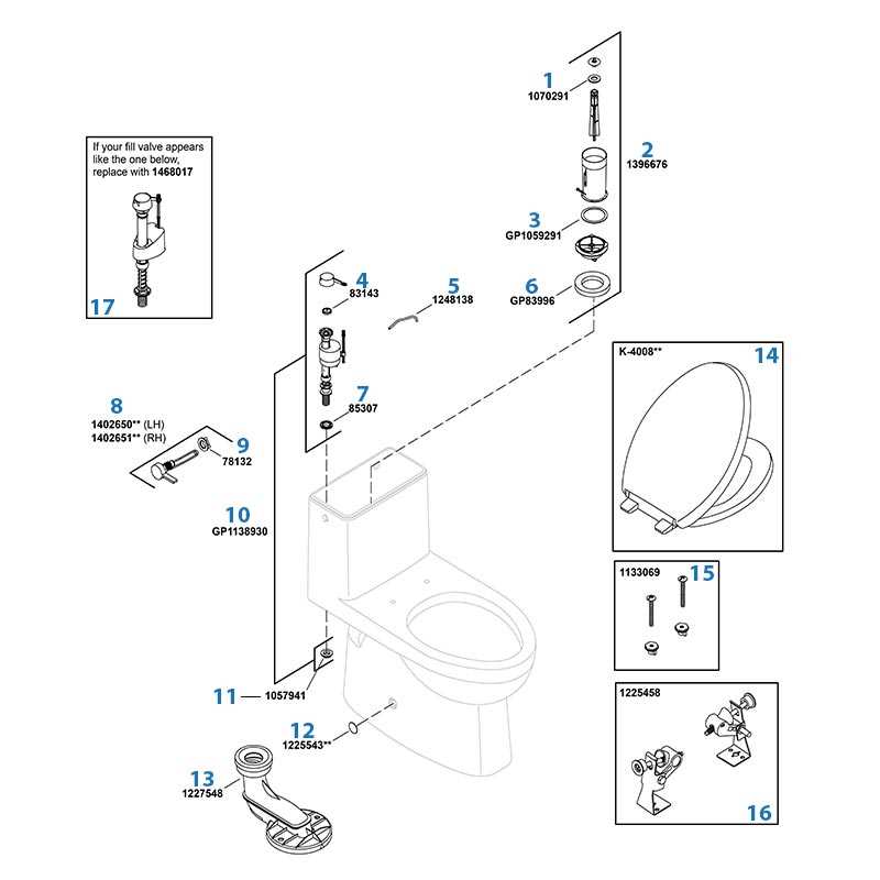 kohler cimarron toilet parts diagram