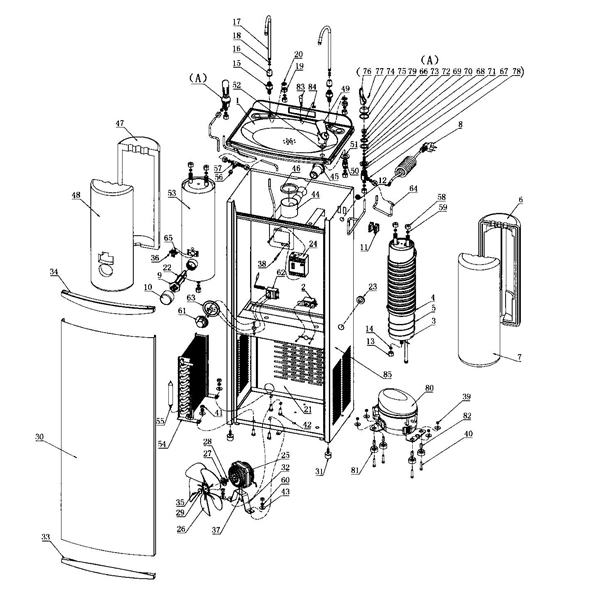 water dispenser water cooler parts diagram