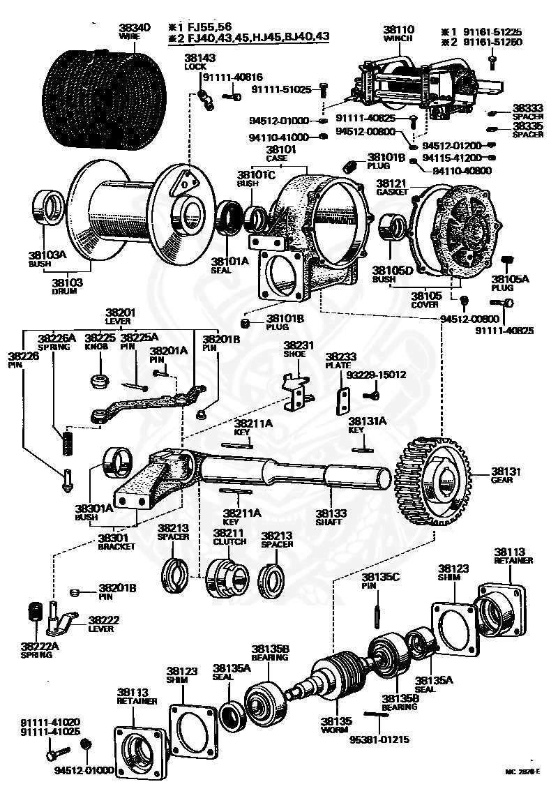 toyota land cruiser parts diagram