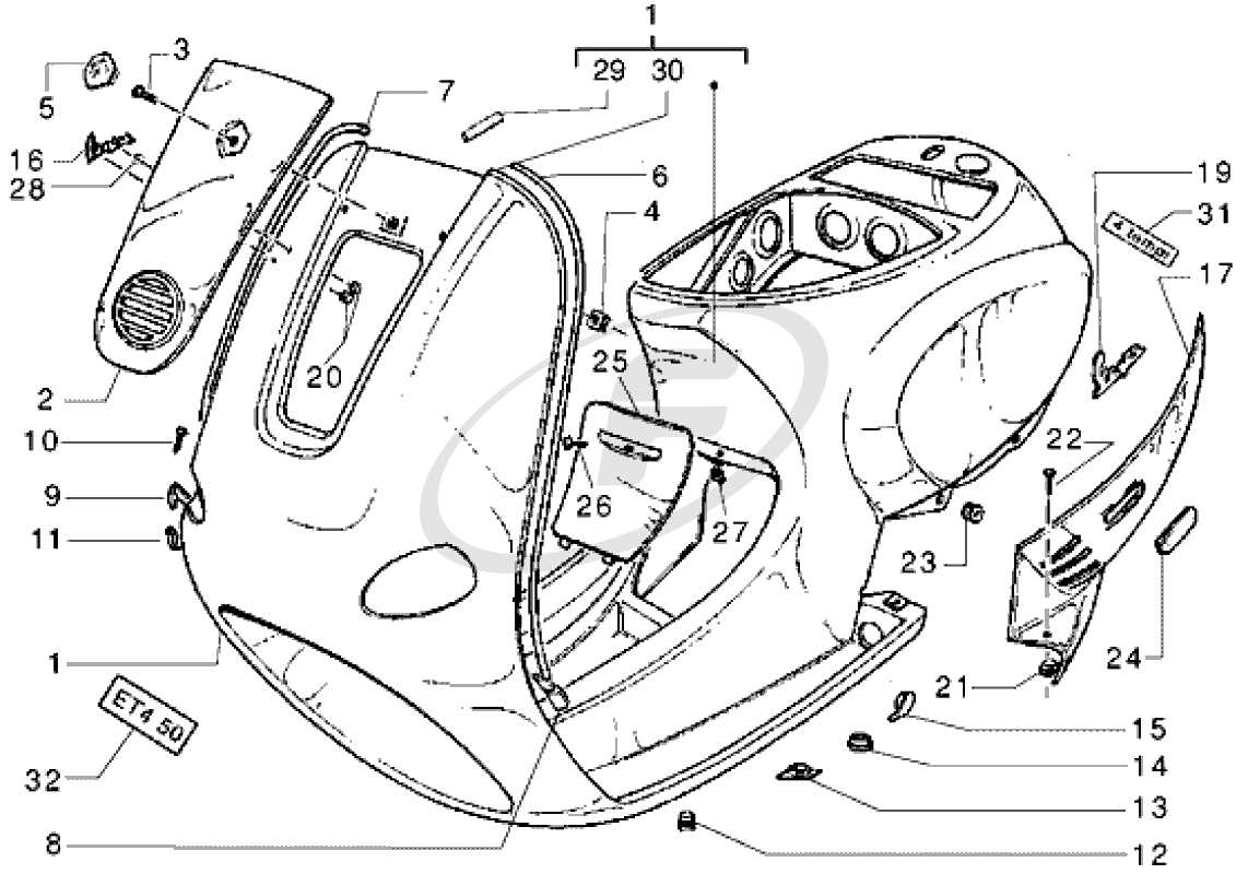 vespa parts diagram