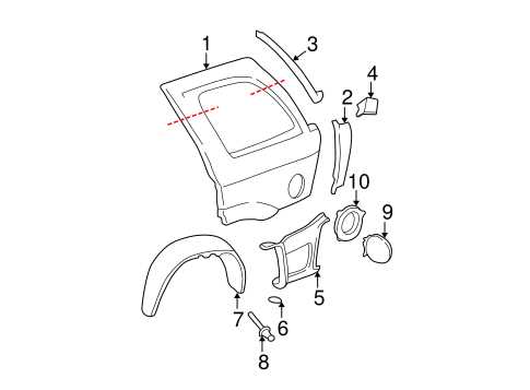 chevy trailblazer body parts diagram