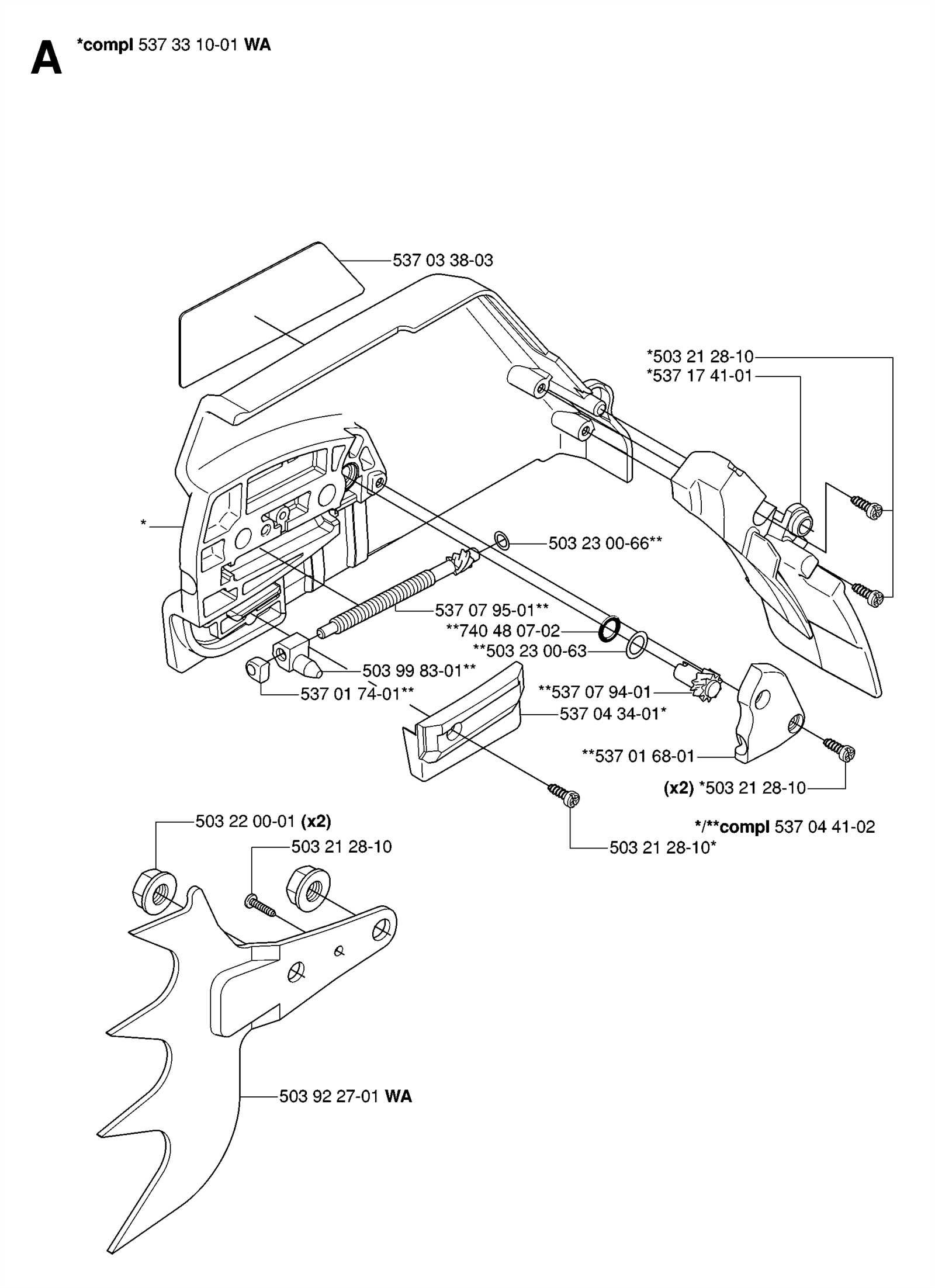 chinese chainsaw parts diagram