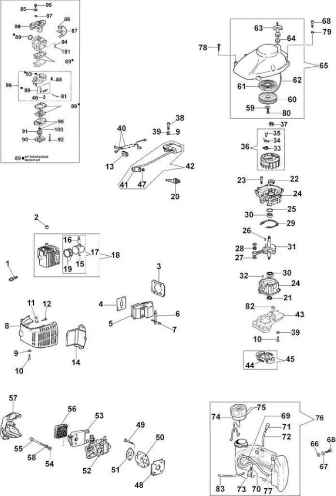 redmax trimmer parts diagram