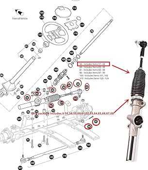 steering rack parts diagram