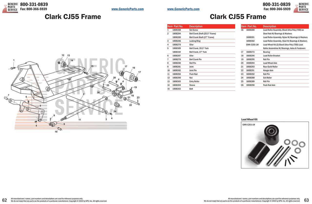 clark pallet jack parts diagram