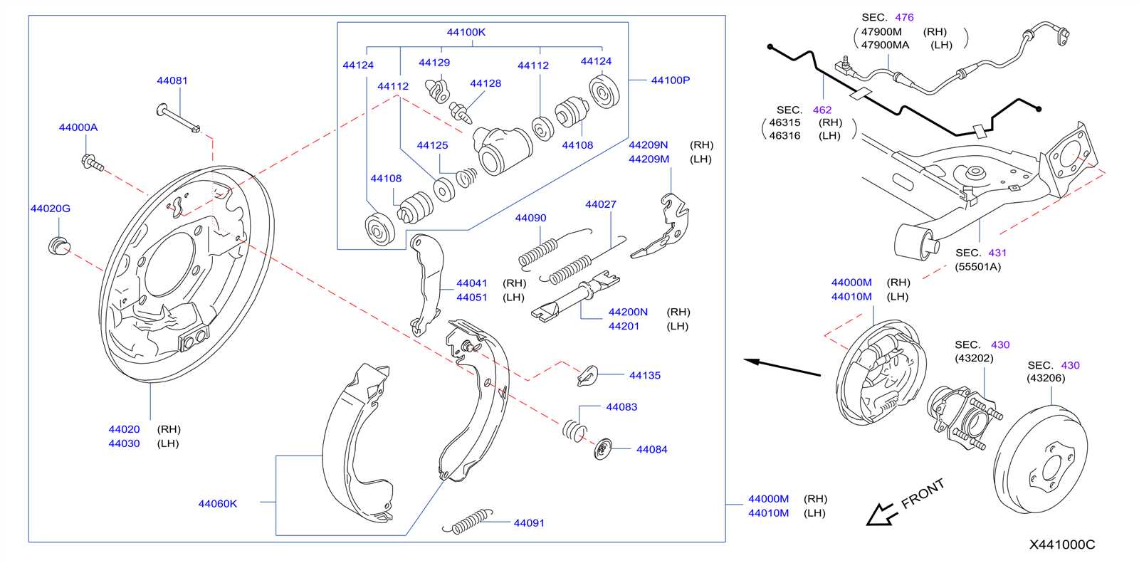 brake drum parts diagram