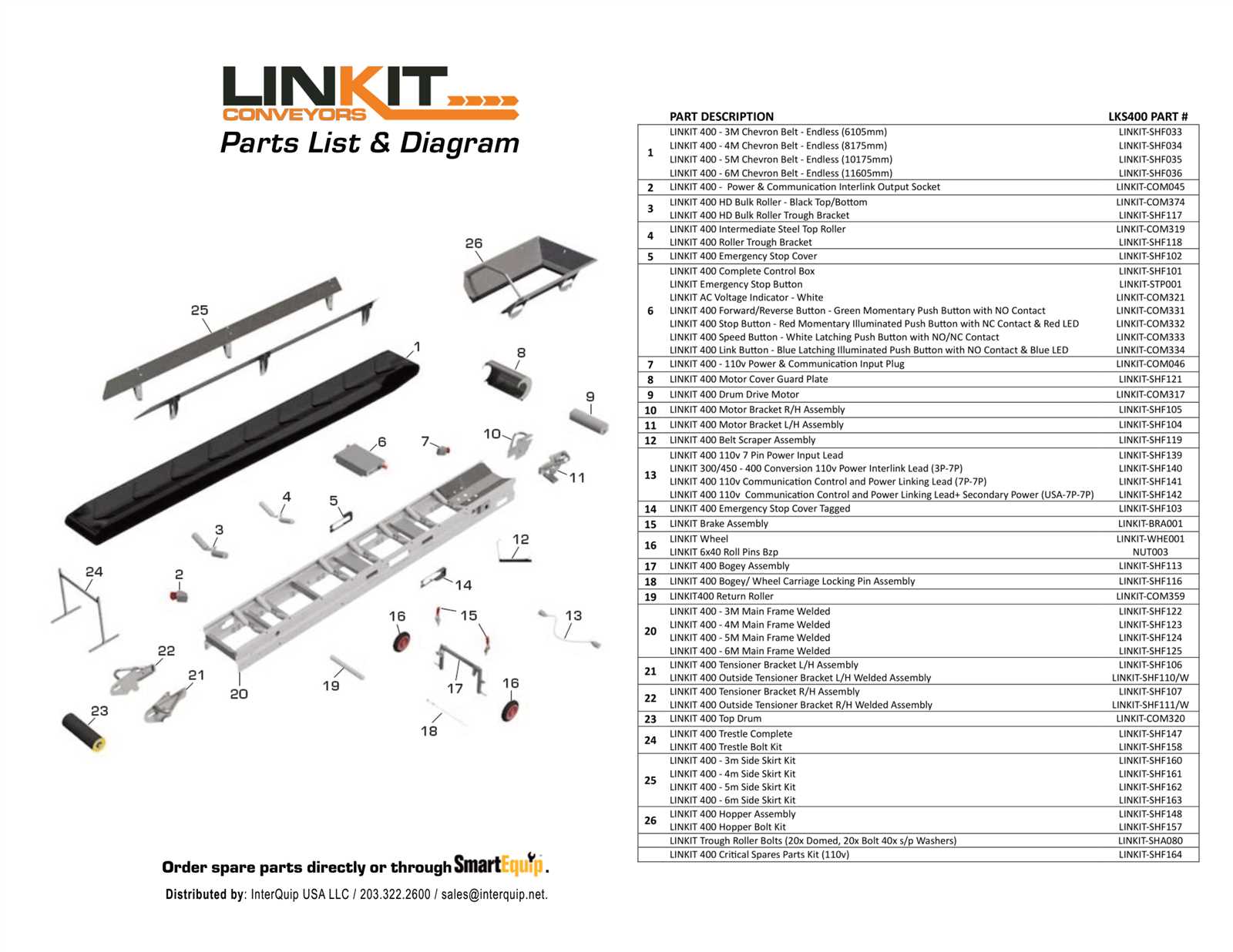 conveyor parts diagram