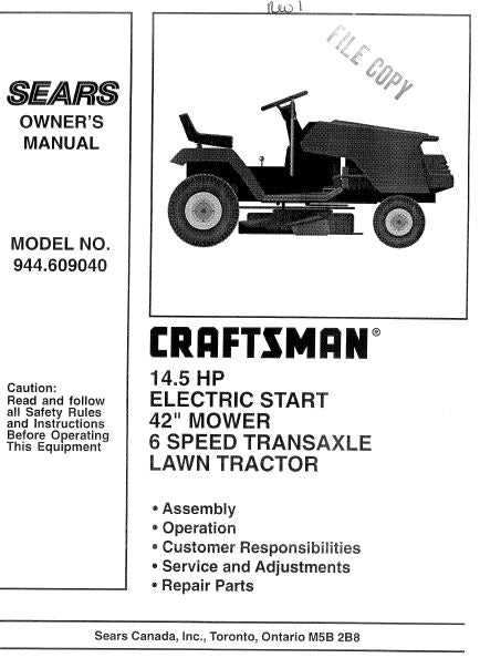 craftsman 917 parts diagram