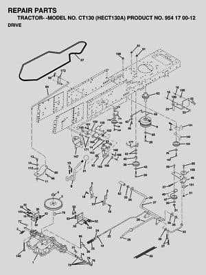 craftsman riding mower parts diagram