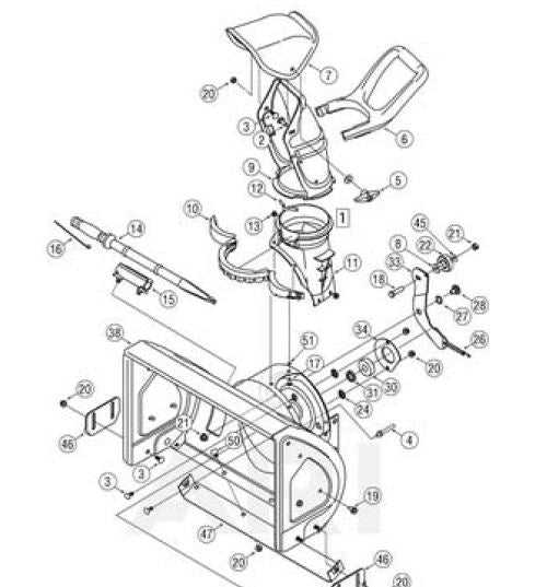 craftsman snowblower parts diagram