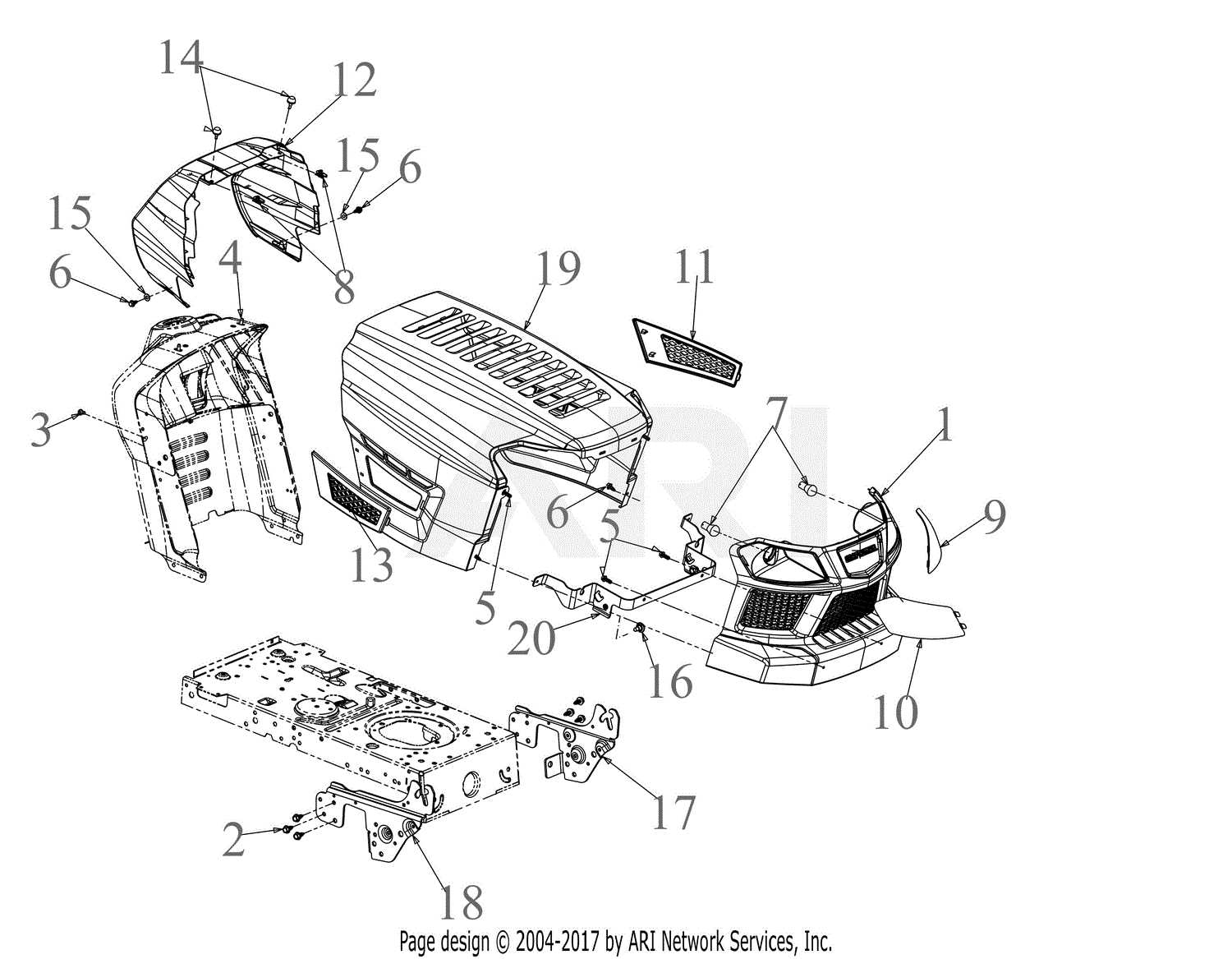 craftsman t110 parts diagram