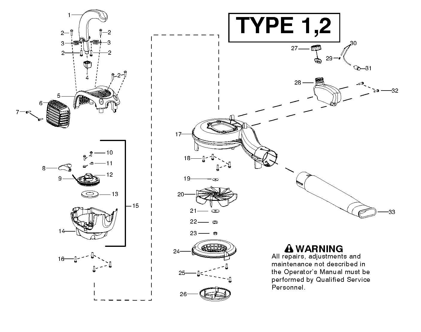 craftsman 25cc gas blower parts diagram