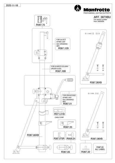 replacement part cantilever umbrella parts diagram